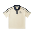 BE STILL Contrast Collar Short-Sleeve Polo Shirt