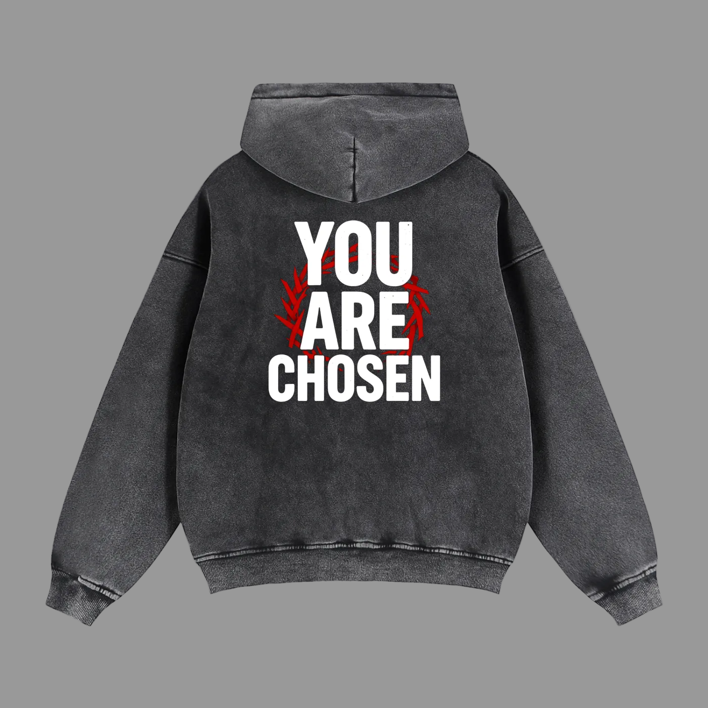 YOU ARE CHOSEN Zip-Through Boxy Fleece Hoodie