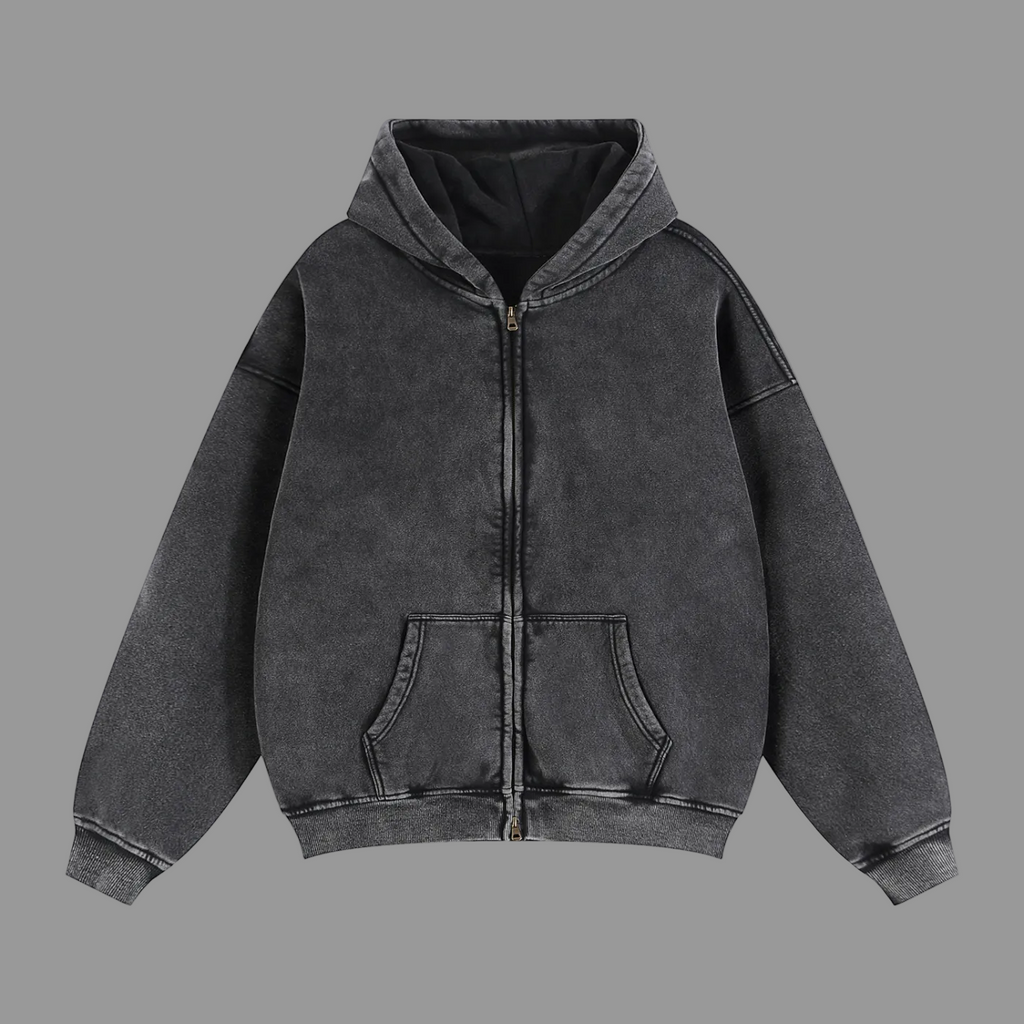 YOU ARE CHOSEN Zip-Through Boxy Fleece Hoodie