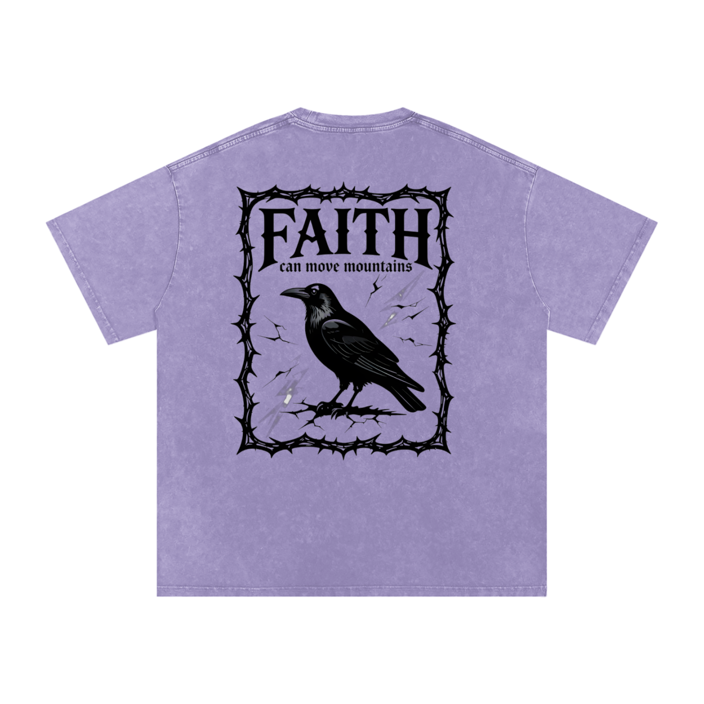 Snow Washed Oversized Cotton T-Shirt