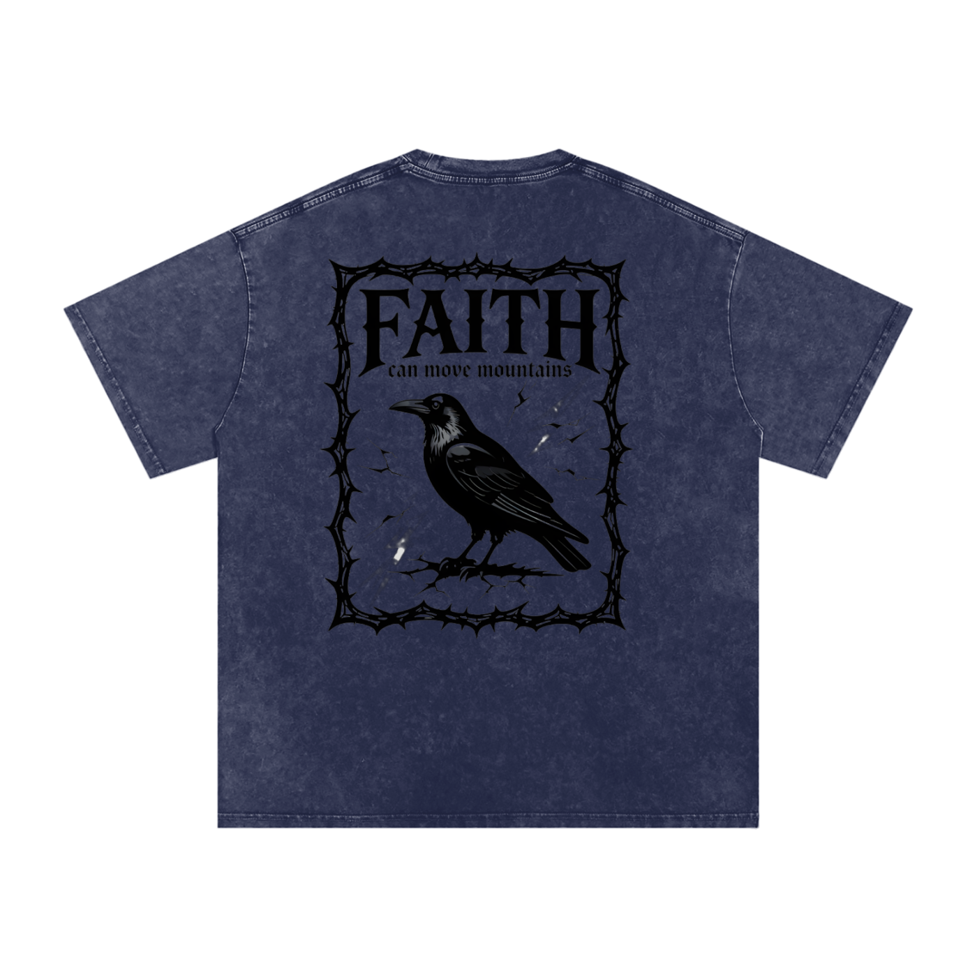 Snow Washed Oversized Cotton T-Shirt