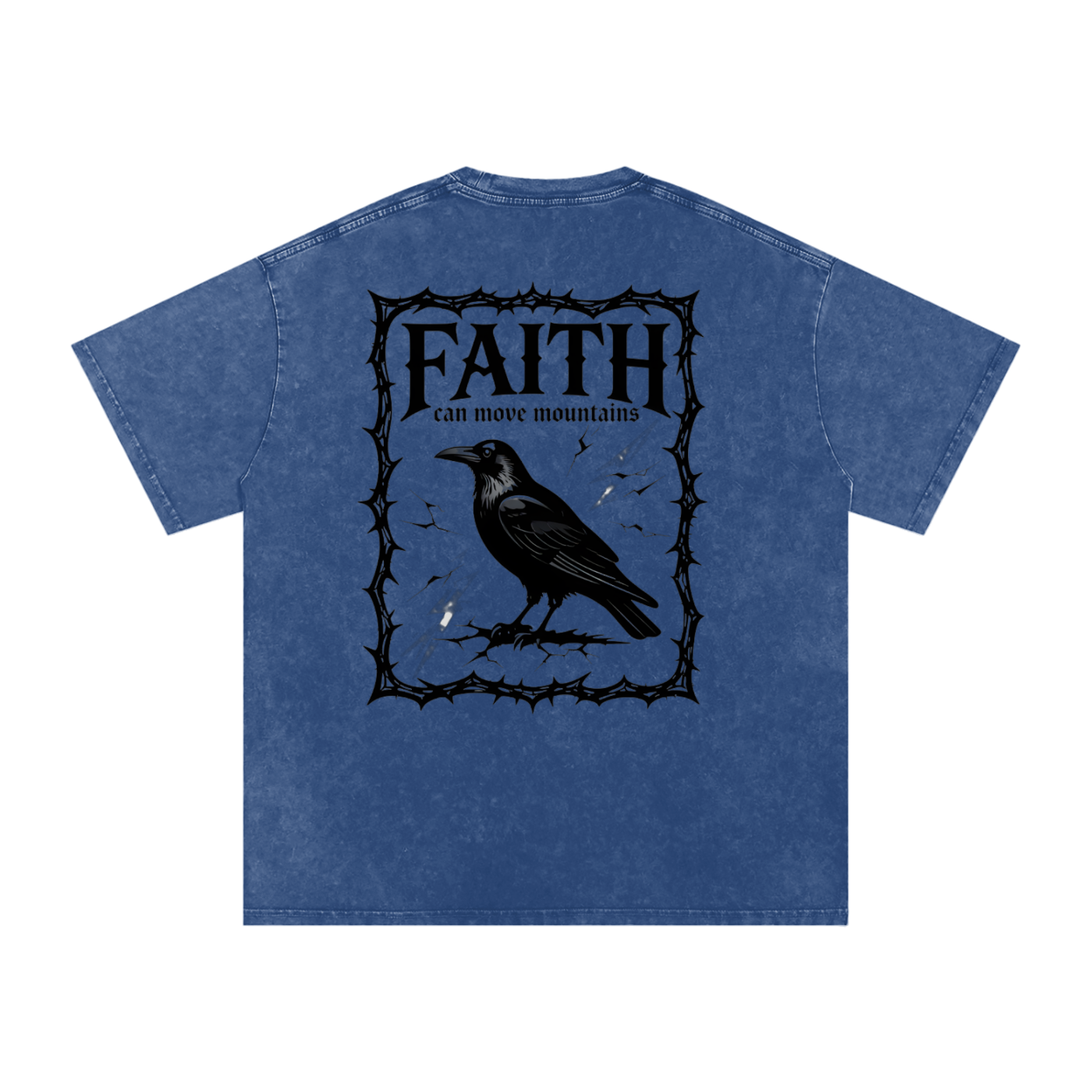 Snow Washed Oversized Cotton T-Shirt