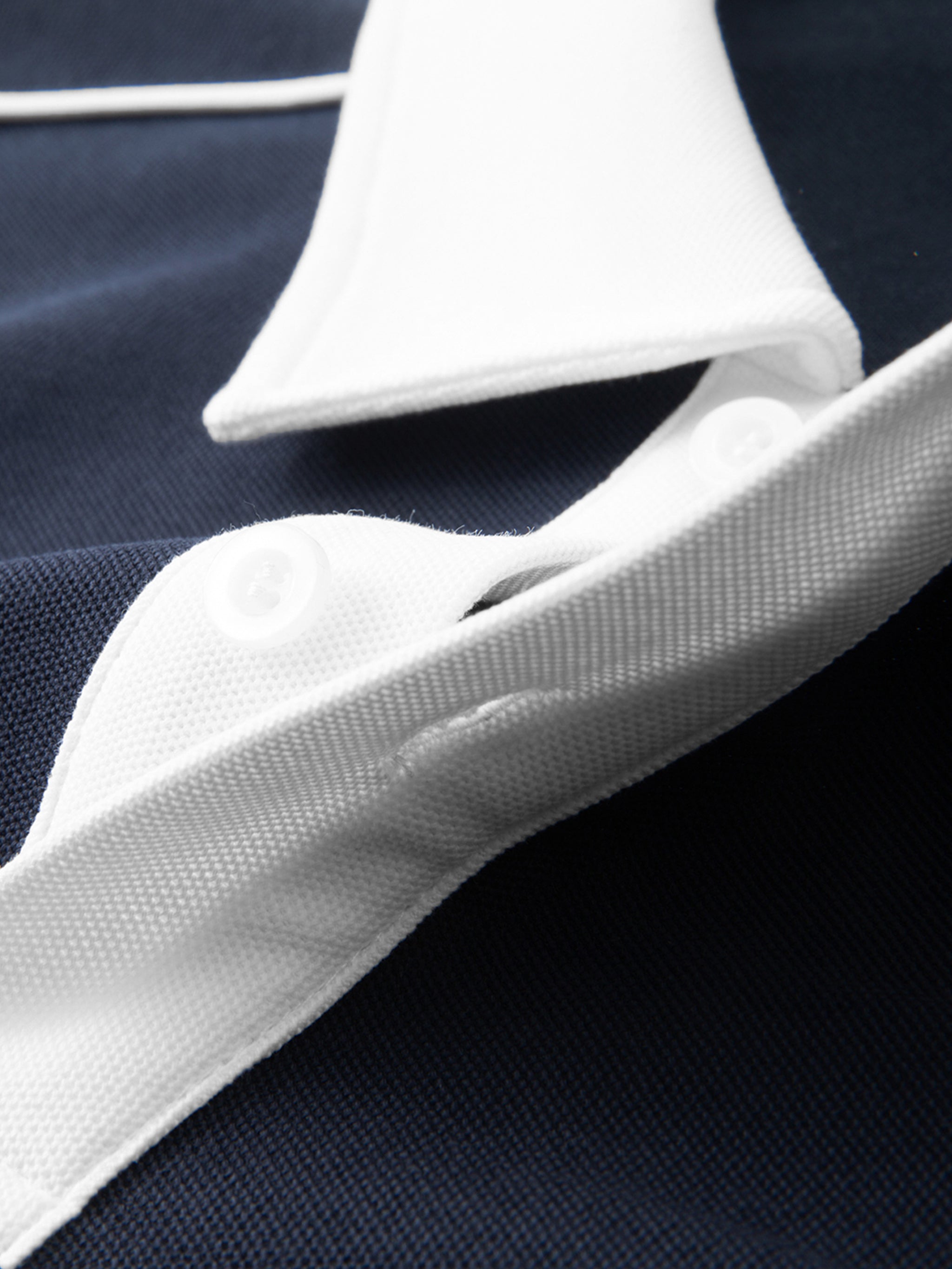 BE STILL Contrast Collar Short-Sleeve Polo Shirt